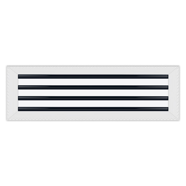 BUILDMART - 26x8 MUD-IN Air Vent Cover - Drywall Mud-in White Air Vent - Mud Linear Slot Diffuser - Register Grille for Ceiling and Walls - Texas Buildmart