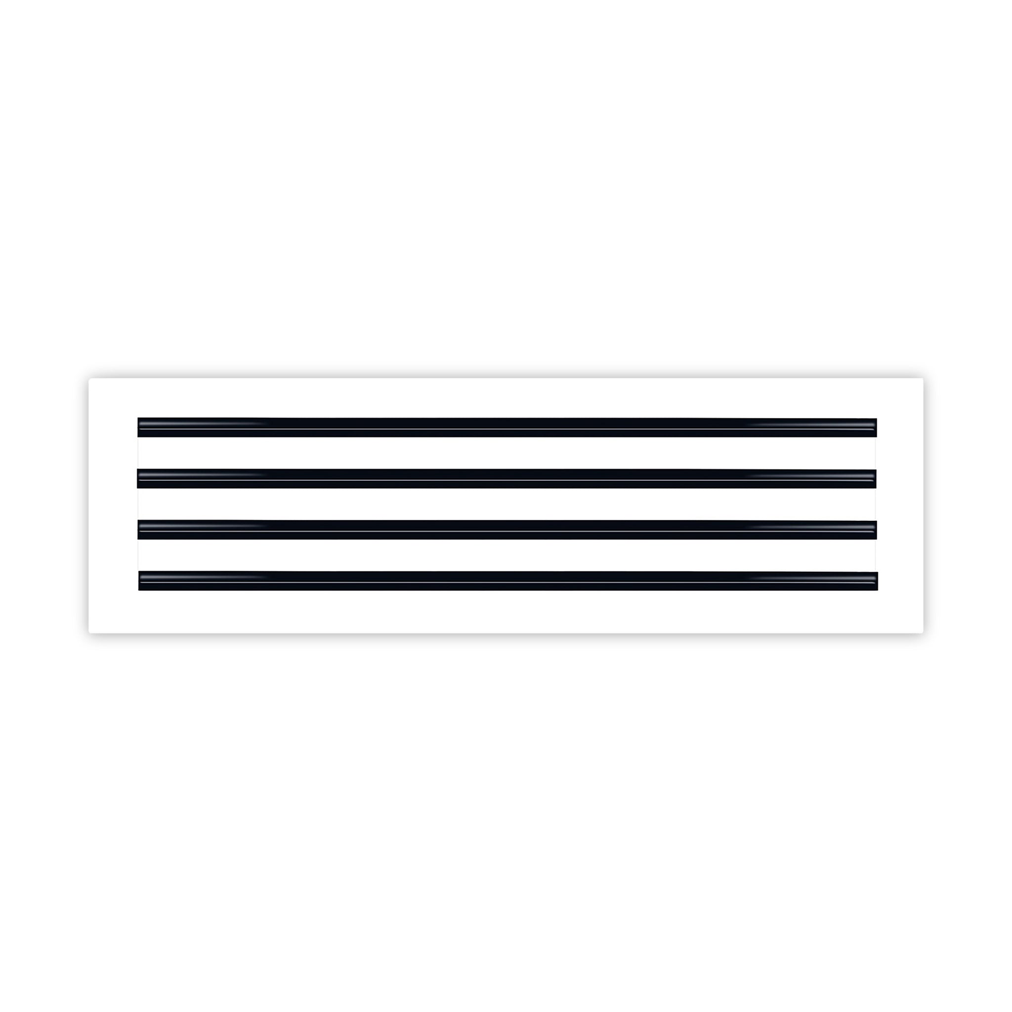 Side of 26x8 Modern Air Vent Cover White - 26x8 Standard Linear Slot Diffuser White - Texas Buildmart