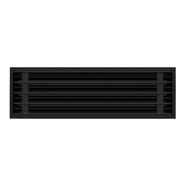 Back of 26x8 Modern Air Vent Cover Black - 26x8 Standard Linear Slot Diffuser Black - Texas Buildmart