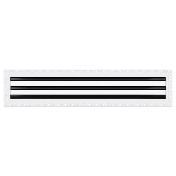 BUILDMART - 28x6 MUD-IN Air Vent Cover - Drywall Mud-in White Air Vent - Mud Linear Slot Diffuser - Register Grille for Ceiling and Walls - Texas Buildmart