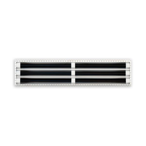 BUILDMART - 28x6 MUD-IN Air Vent Cover - Drywall Mud-in White Air Vent - Mud Linear Slot Diffuser - Register Grille for Ceiling and Walls - Texas Buildmart