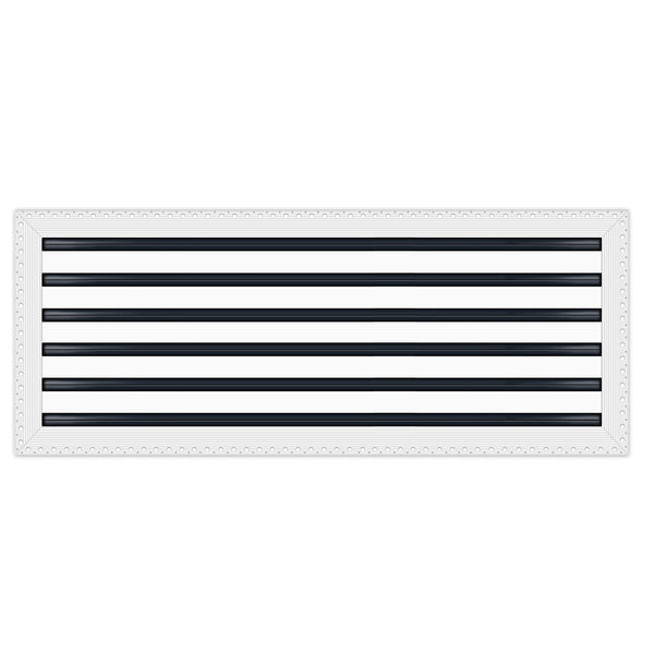 BUILDMART - 30x12 MUD-IN Air Vent Cover - Drywall Mud-in White Air Vent - Mud Linear Slot Diffuser - Register Grille for Ceiling and Walls - Texas Buildmart