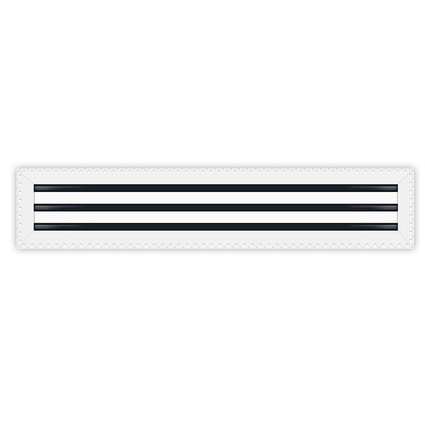 BUILDMART - 30x6 MUD-IN Air Vent Cover - Drywall Mud-in White Air Vent - Mud Linear Slot Diffuser - Register Grille for Ceiling and Walls - Texas Buildmart