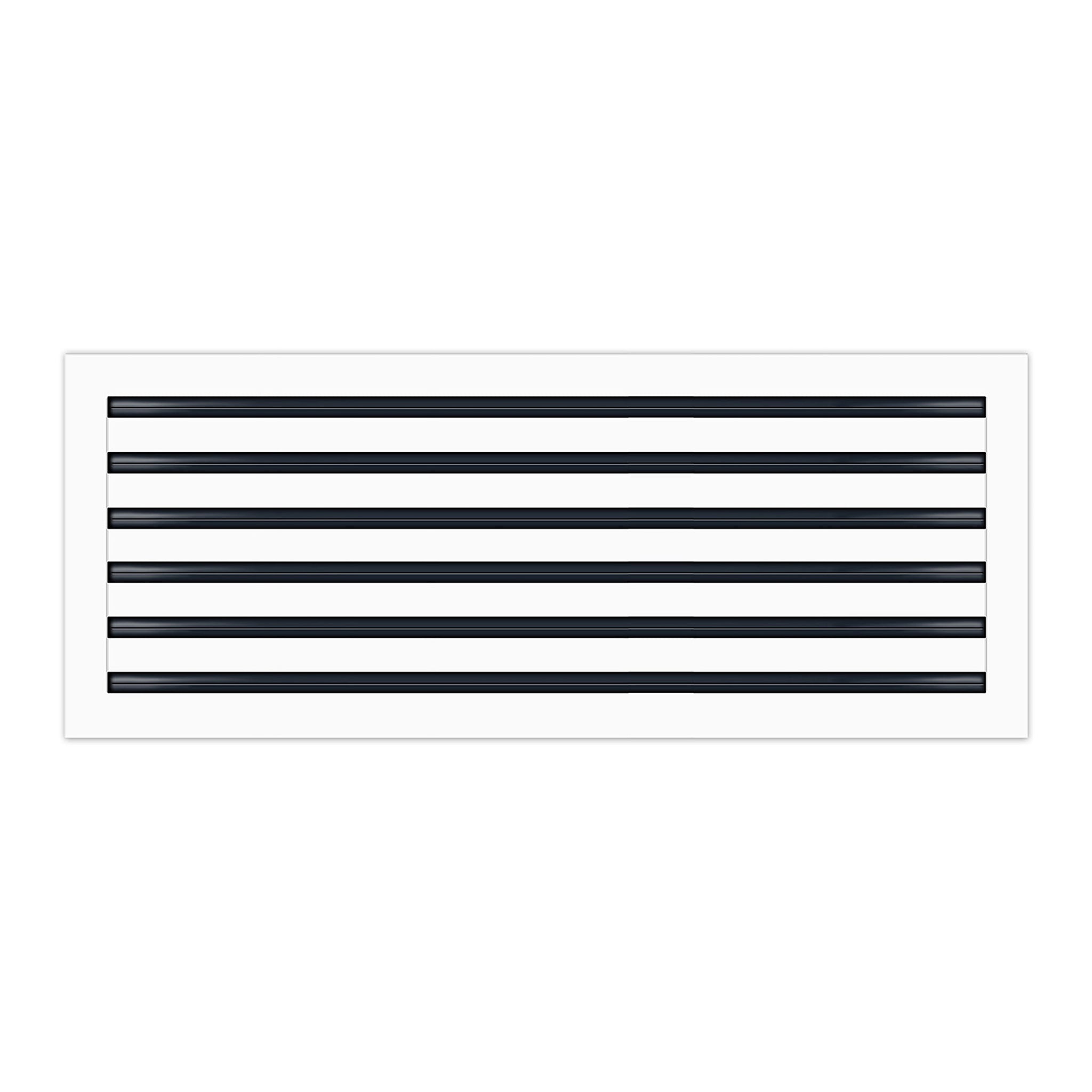 Side of 30x12 Modern Air Vent Cover White - 30x12 Standard Linear Slot Diffuser White - Texas Buildmart