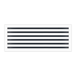 Side of 30x12 Modern Air Vent Cover White - 30x12 Standard Linear Slot Diffuser White - Texas Buildmart
