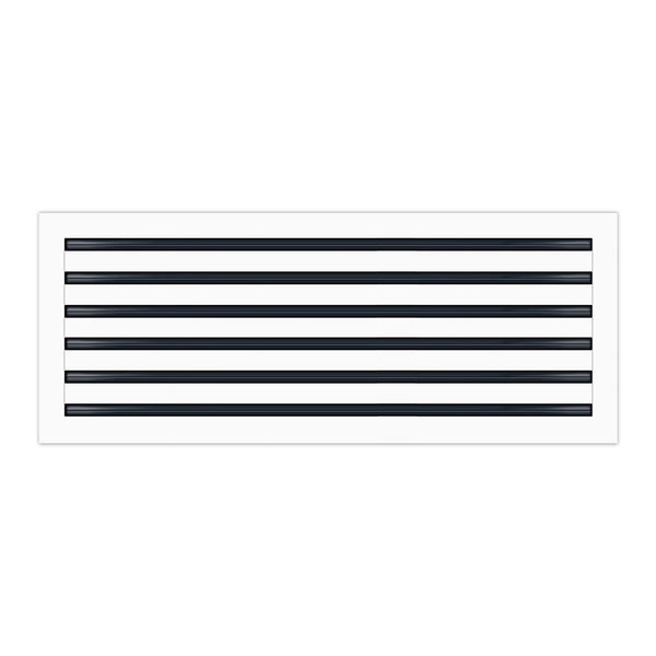 Side of 30x12 Modern Air Vent Cover White - 30x12 Standard Linear Slot Diffuser White - Texas Buildmart