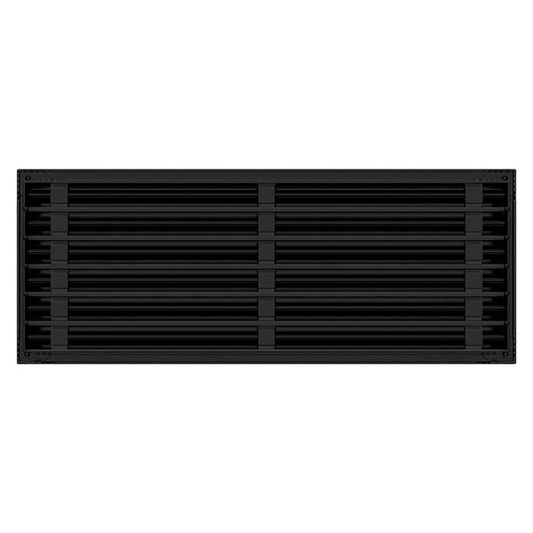 Back of 30x12 Modern Air Vent Cover Black - 30x12 Standard Linear Slot Diffuser Black - Texas Buildmart