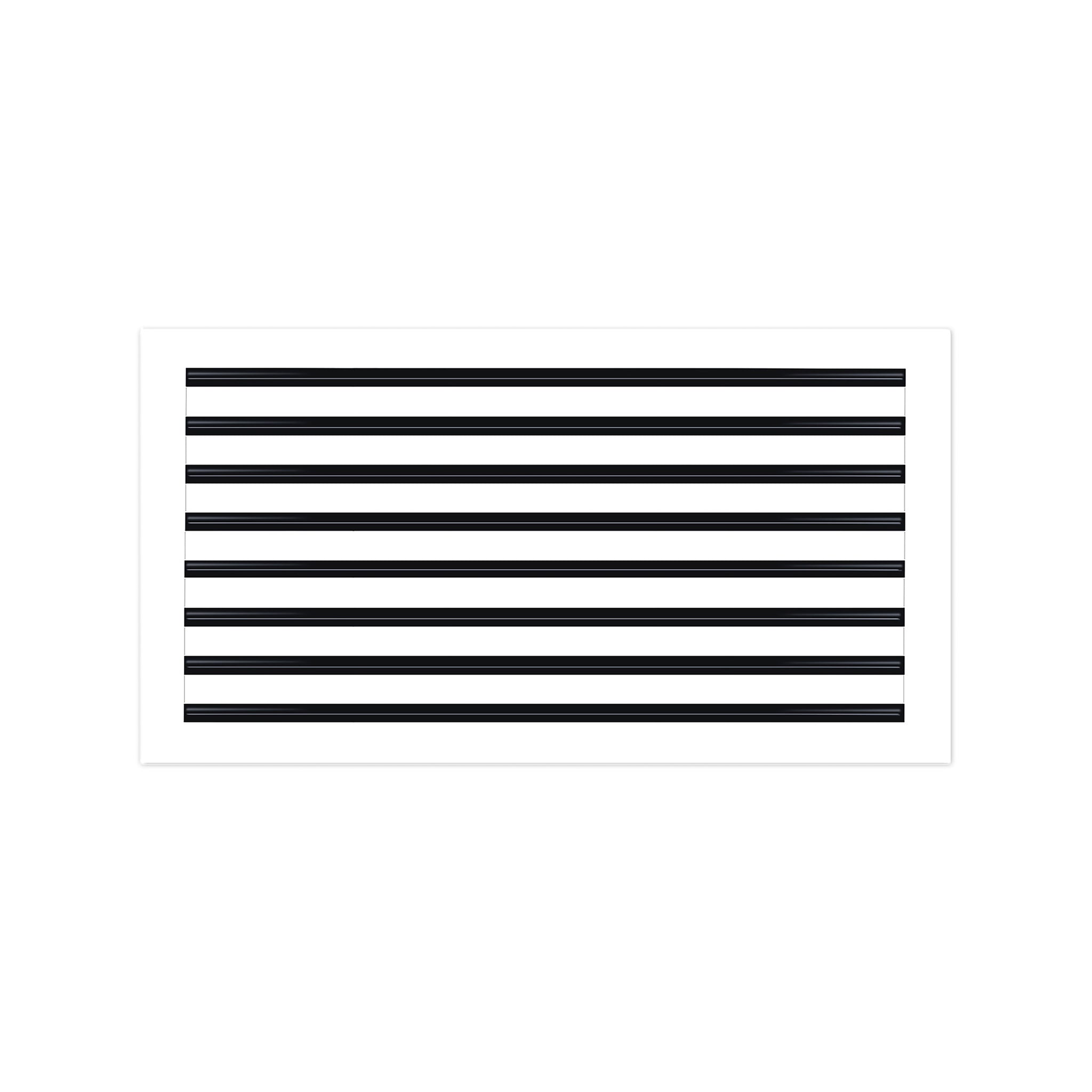 Side of 30x16 Modern Air Vent Cover White - 30x16 Standard Linear Slot Diffuser White - Texas Buildmart
