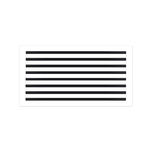 Side of 30x16 Modern Air Vent Cover White - 30x16 Standard Linear Slot Diffuser White - Texas Buildmart