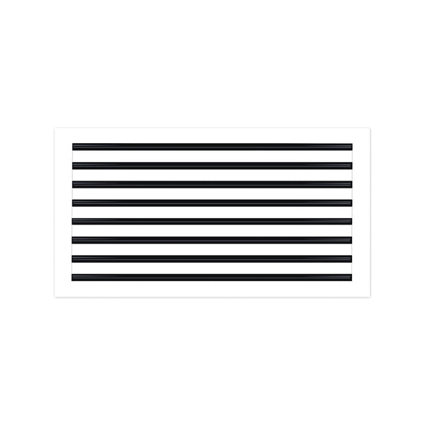 Side of 30x16 Modern Air Vent Cover White - 30x16 Standard Linear Slot Diffuser White - Texas Buildmart