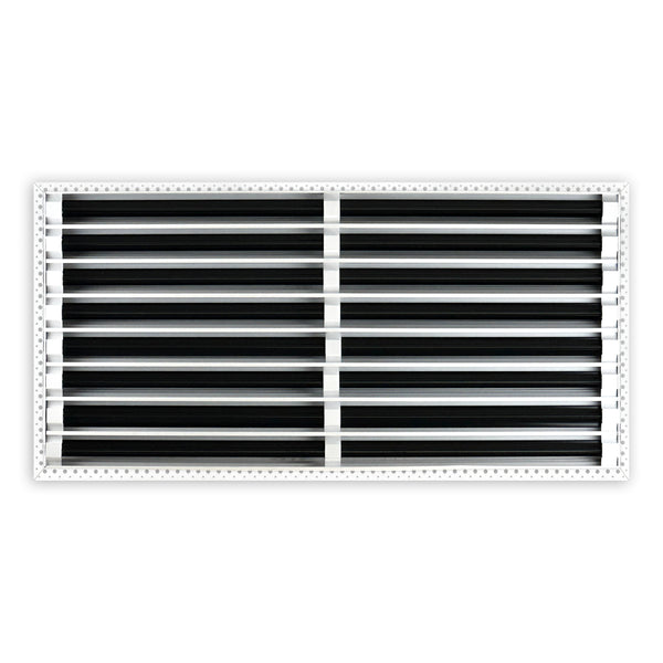 BUILDMART - 30x16 MUD-IN Air Vent Cover - Drywall Mud-in White Air Vent - Mud Linear Slot Diffuser - Register Grille for Ceiling and Walls - Texas Buildmart