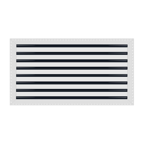 BUILDMART - 30x16 MUD-IN Air Vent Cover - Drywall Mud-in White Air Vent - Mud Linear Slot Diffuser - Register Grille for Ceiling and Walls - Texas Buildmart