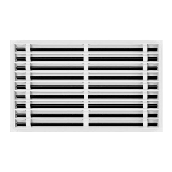Back of 30x18 Modern Air Vent Cover White - 30x18 Standard Linear Slot Diffuser White - Texas Buildmart