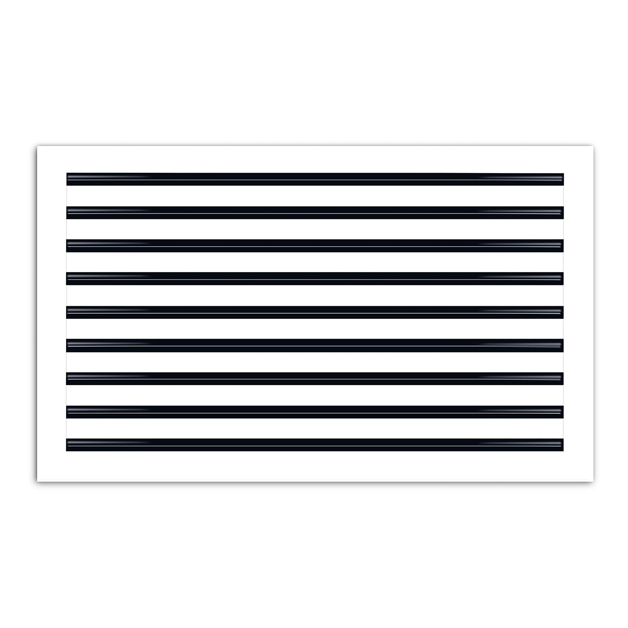 Side of 30x18 Modern Air Vent Cover White - 30x18 Standard Linear Slot Diffuser White - Texas Buildmart