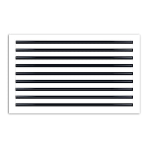 Side of 30x18 Modern Air Vent Cover White - 30x18 Standard Linear Slot Diffuser White - Texas Buildmart