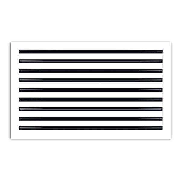 Side of 30x18 Modern Air Vent Cover White - 30x18 Standard Linear Slot Diffuser White - Texas Buildmart