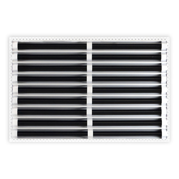BUILDMART - 30x18 MUD-IN Air Vent Cover - Drywall Mud-in White Air Vent - Mud Linear Slot Diffuser - Register Grille for Ceiling and Walls - Texas Buildmart