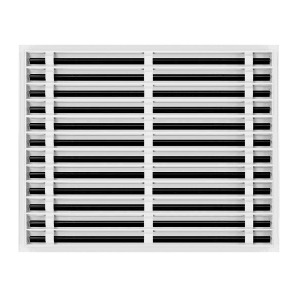 Back of 30x24 Modern Air Vent Cover White - 30x24 Standard Linear Slot Diffuser White - Texas Buildmart