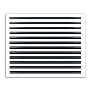 Side of 30x24 Modern Air Vent Cover White - 30x24 Standard Linear Slot Diffuser White - Texas Buildmart