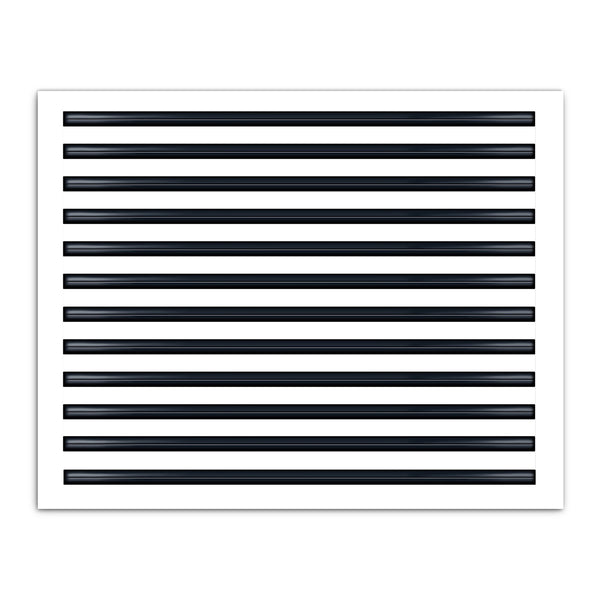 Side of 30x24 Modern Air Vent Cover White - 30x24 Standard Linear Slot Diffuser White - Texas Buildmart