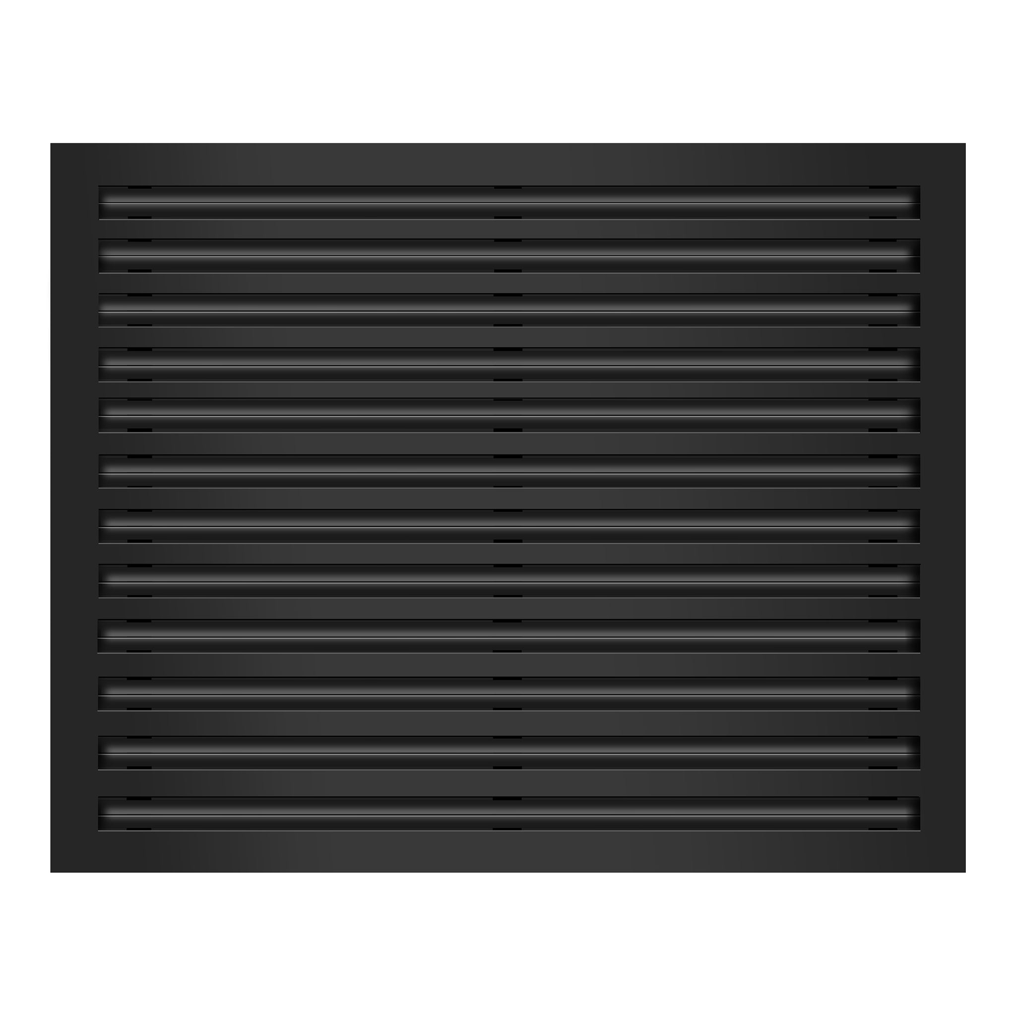 Front of 30x24 Modern Air Vent Cover Black - 30x24 Standard Linear Slot Diffuser Black - Texas Buildmart