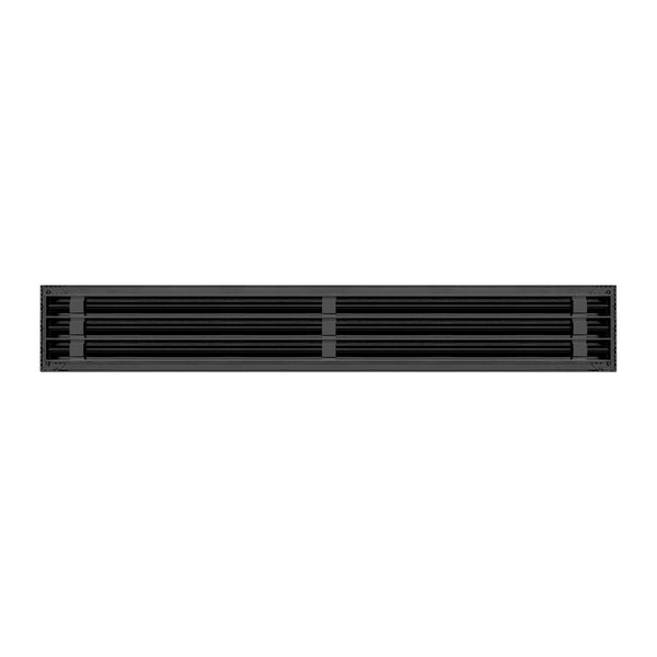 Back of 36 Inch 3 Slot Linear Air Vent Cover Black - 36 Inch 3 Slot Linear Diffuser Black - Texas Buildmart