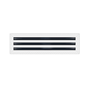 BUILDMART - 36" MUD-IN Linear Slot Diffuser - 3 Slot - Air Vent Cover - Drywall Mud In White Air Vent - Mud Linear Slot Diffuser - Register Grille for Ceiling and Walls - Texas Buildmart