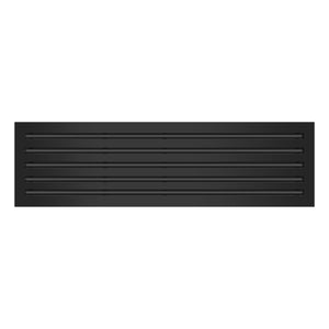 Front of 36x10 Modern Air Vent Cover Black - 36x10 Standard Linear Slot Diffuser Black - Texas Buildmart