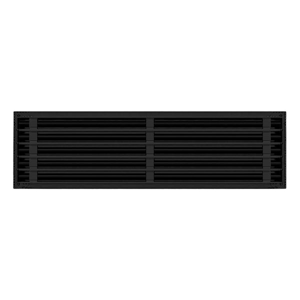 Back of 36x10 Modern Air Vent Cover Black - 36x10 Standard Linear Slot Diffuser Black - Texas Buildmart