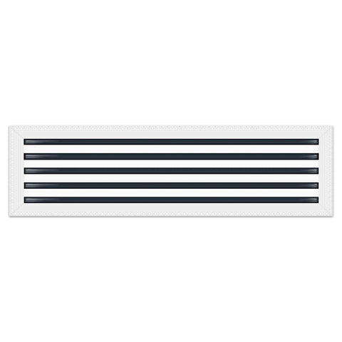 BUILDMART - 36x10 MUD-IN Air Vent Cover - Drywall Mud-in White Air Vent - Mud Linear Slot Diffuser - Register Grille for Ceiling and Walls - Texas Buildmart