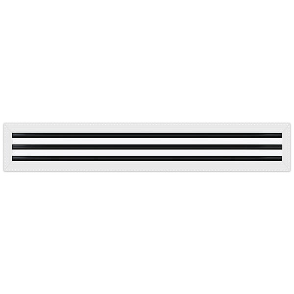 BUILDMART - 36x6 MUD-IN Air Vent Cover - Drywall Mud-in White Air Vent - Mud Linear Slot Diffuser - Register Grille for Ceiling and Walls - Texas Buildmart