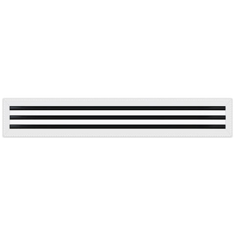 BUILDMART - 36x6 MUD-IN Air Vent Cover - Drywall Mud-in White Air Vent - Mud Linear Slot Diffuser - Register Grille for Ceiling and Walls - Texas Buildmart