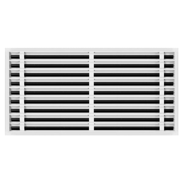 Back of 36x18 Modern Air Vent Cover White - 36x18 Standard Linear Slot Diffuser White - Texas Buildmart