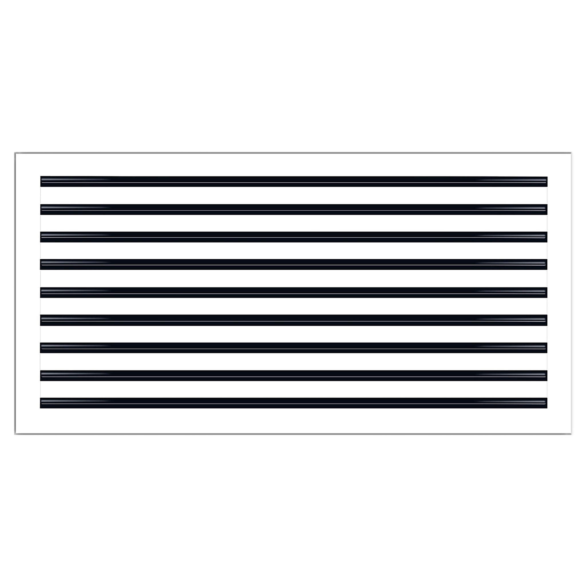 Front of 36x18 Modern Air Vent Cover White - 36x18 Standard Linear Slot Diffuser White - Texas Buildmart