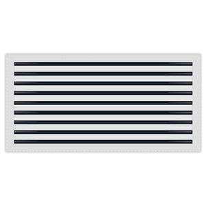 BUILDMART - 36x18 MUD-IN Air Vent Cover - Drywall Mud-in White Air Vent - Mud Linear Slot Diffuser - Register Grille for Ceiling and Walls - Texas Buildmart