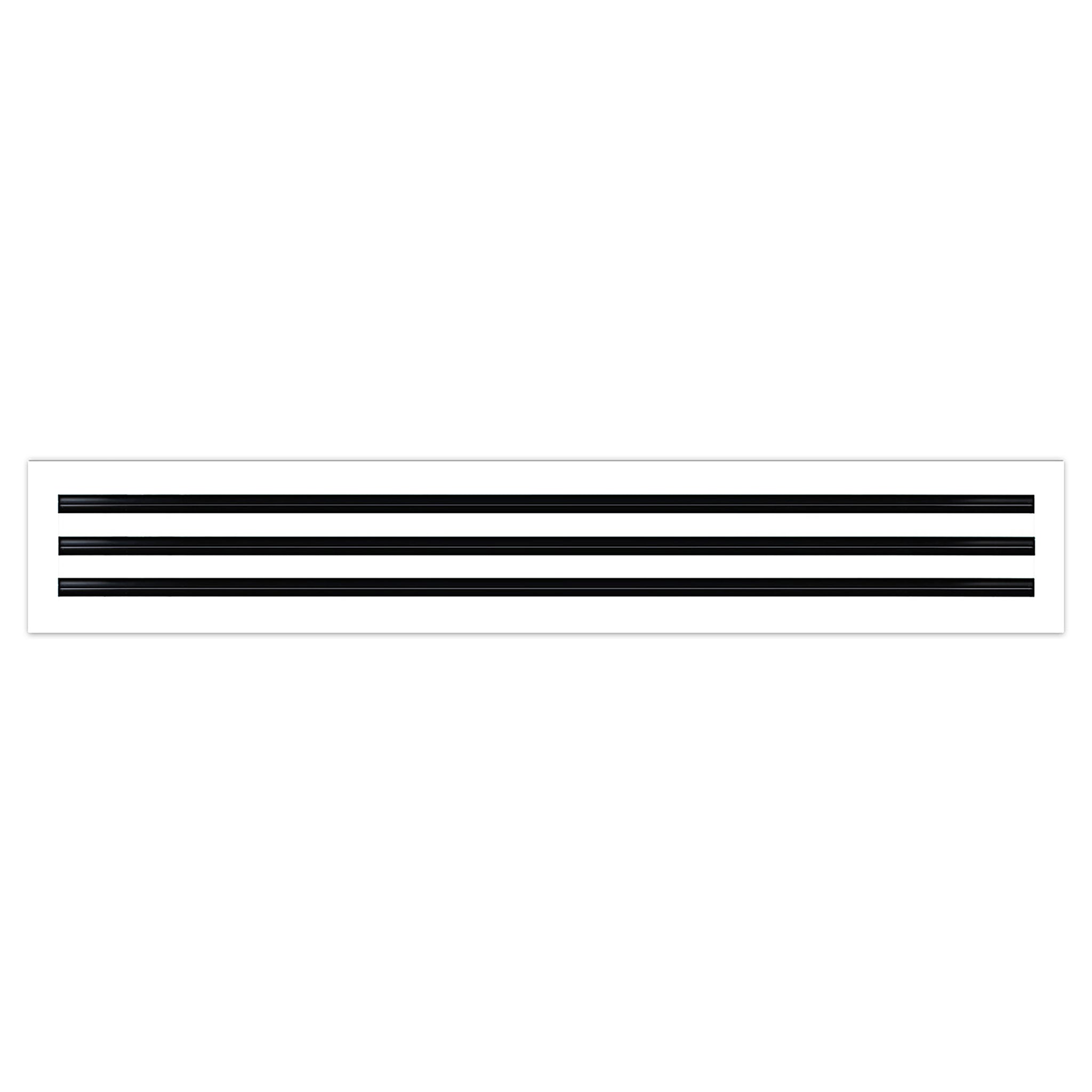 Side of 36x6 Modern Air Vent Cover White - 36x6 Standard Linear Slot Diffuser White - Texas Buildmart
