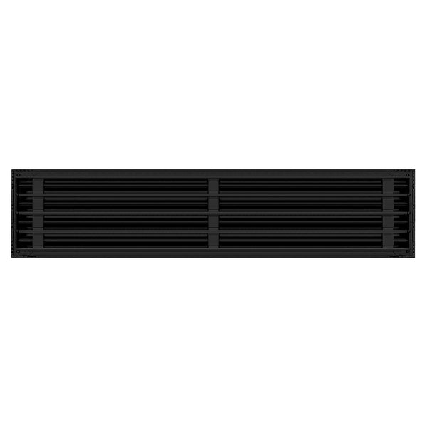 Back of 36x8 Modern Air Vent Cover Black - 36x8 Standard Linear Slot Diffuser Black - Texas Buildmart