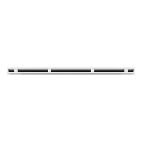 Back of 48 Inch 1 Slot Linear Air Vent Cover White - 48 Inch 1 Slot Linear Diffuser White - Texas Buildmart