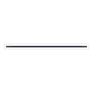 Front of 48 Inch 1 Slot Linear Air Vent Cover White - 48 Inch 1 Slot Linear Diffuser White - Texas Buildmart