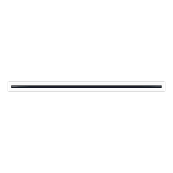 Front of 48 Inch 1 Slot Linear Air Vent Cover White - 48 Inch 1 Slot Linear Diffuser White - Texas Buildmart