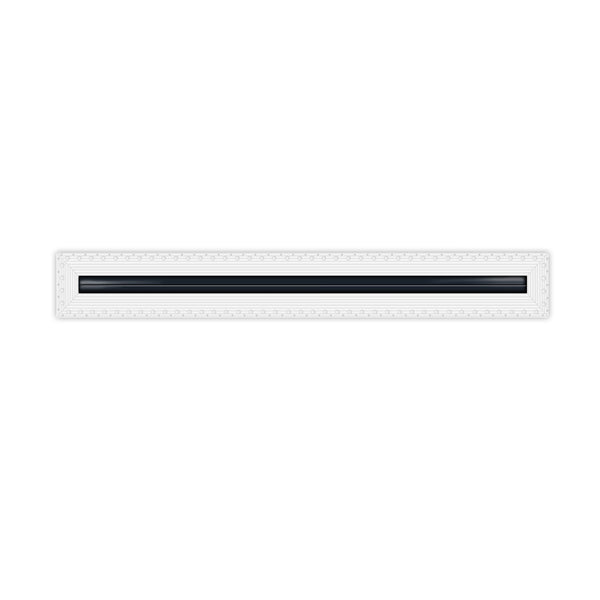 BUILDMART - 48" MUD-IN Linear Slot Diffuser - 1 Slot - Air Vent Cover - Drywall Mud In White Air Vent - Mud Linear Slot Diffuser - Register Grille for Ceiling and Walls - Texas Buildmart