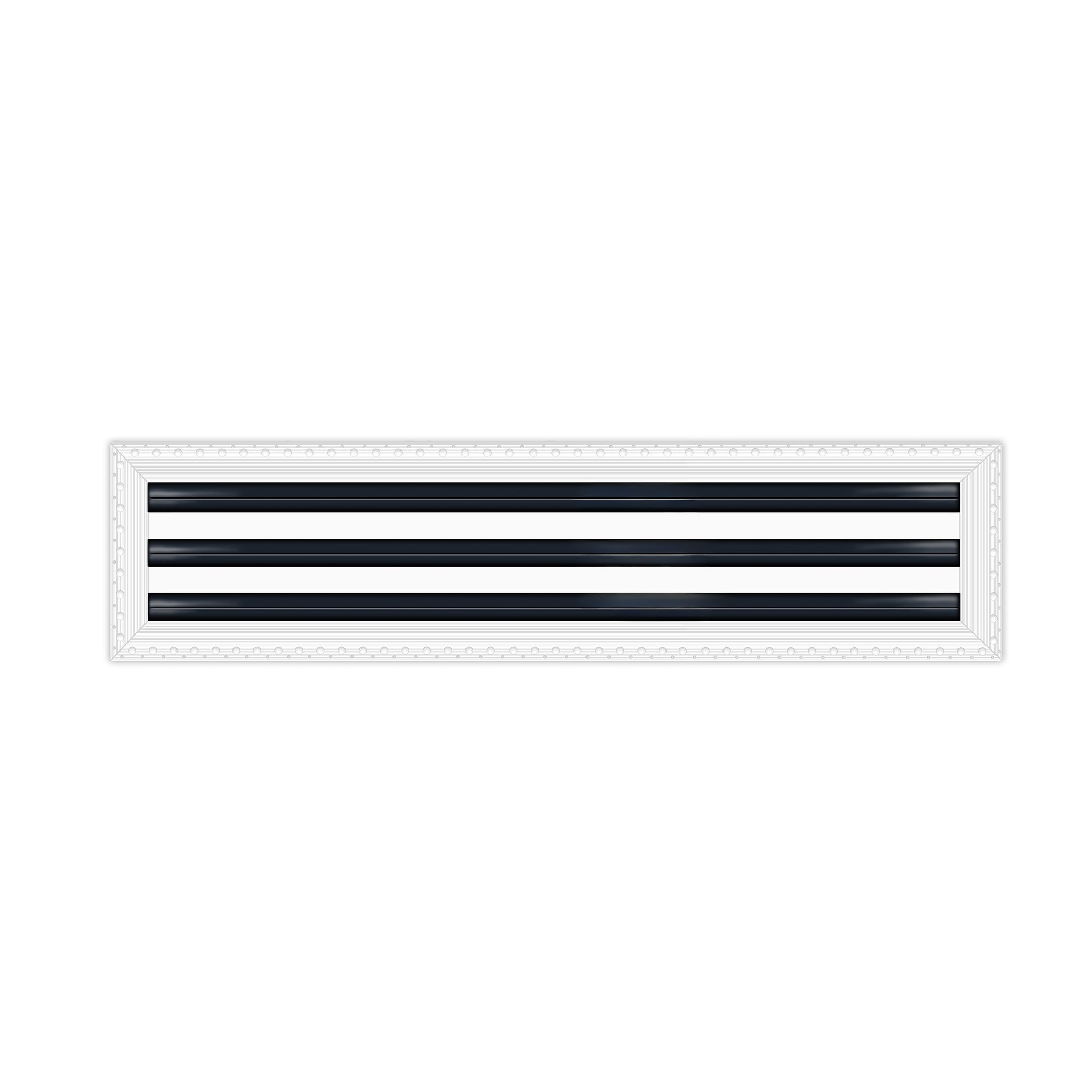 BUILDMART - 48" MUD-IN Linear Slot Diffuser - 3 Slot - Air Vent Cover - Drywall Mud In White Air Vent - Mud Linear Slot Diffuser - Register Grille for Ceiling and Walls - Texas Buildmart