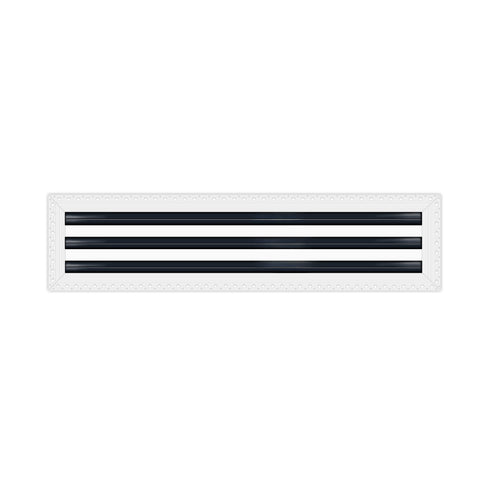 BUILDMART - 48" MUD-IN Linear Slot Diffuser - 3 Slot - Air Vent Cover - Drywall Mud In White Air Vent - Mud Linear Slot Diffuser - Register Grille for Ceiling and Walls - Texas Buildmart