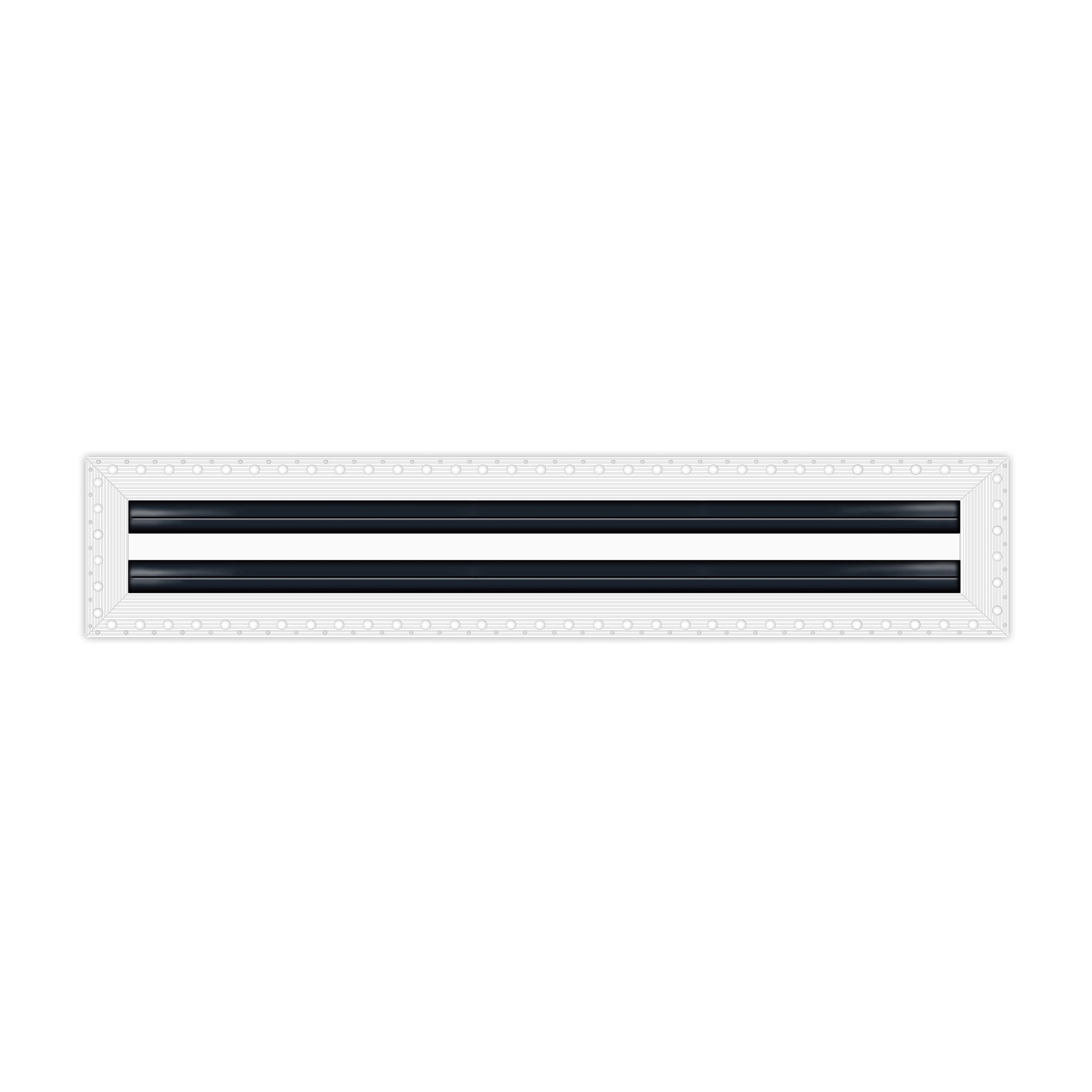 BUILDMART - 48" MUD-IN Linear Slot Diffuser - 2 Slot - Air Vent Cover - Drywall Mud In White Air Vent - Mud Linear Slot Diffuser - Register Grille for Ceiling and Walls - Texas Buildmart