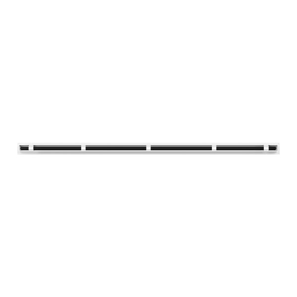 Back of 60 Inch 1 Slot Linear Air Vent Cover White - 60 Inch 1 Slot Linear Diffuser White - Texas Buildmart