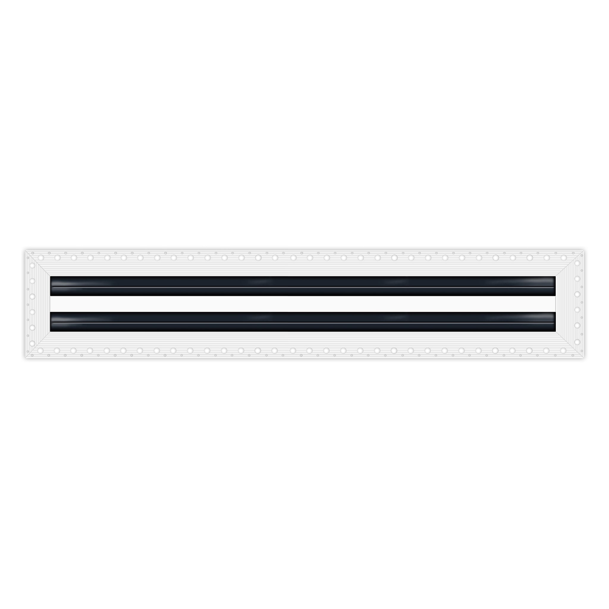 BUILDMART - 60" MUD-IN Linear Slot Diffuser - 2 Slot - Air Vent Cover - Drywall Mud In White Air Vent - Mud Linear Slot Diffuser - Register Grille for Ceiling and Walls - Texas Buildmart