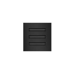 Front of 6x6 Modern Air Vent Cover Black - 6x6 Standard Linear Slot Diffuser Black - Texas Buildmart