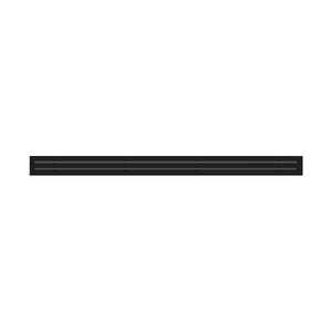 Front of 72 Inch 2 Slot Linear Air Vent Cover Black - 72 Inch 2 Slot Linear Diffuser Black - Texas Buildmart