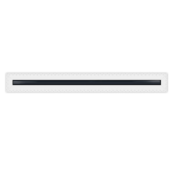 BUILDMART - 72" MUD-IN Linear Slot Diffuser - 1 Slot - Air Vent Cover - Drywall Mud In White Air Vent - Mud Linear Slot Diffuser - Register Grille for Ceiling and Walls - Texas Buildmart