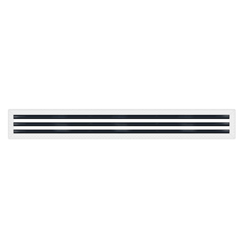 BUILDMART - 72" MUD-IN Linear Slot Diffuser - 3 Slot - Air Vent Cover - Drywall Mud In White Air Vent - Mud Linear Slot Diffuser - Register Grille for Ceiling and Walls - Texas Buildmart